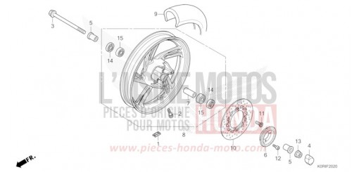 ROUE AVANT SH125ADP de 2023